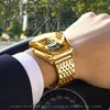 Montres-bracelets 2024 Mode Locomotive Luxe Gold Montres Hommes En Acier Inoxydable Militaire Technologie Étanche Cool Sports Quartz Montre-Bracelet