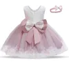 Robe de bébé fille pour fête d'anniversaire et mariage robes de Noël princesse fleur Tutu robe petites filles 2 pièces robe de bal de bal 3795291