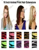 16quot Animal Print Synthetic Feather Hair Extension Leopard Cheetah Zebra Extensions MOQ 100pcs3440053