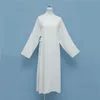 Hanfu dinastia ming chinesa tradicional gola redonda robe forro original branco roupa interior taoist lingerie traje 240220