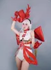 ステージウェアフェスティバル衣装女性クリスマスパーティー服ナイトクラブバーDJゴーダンサーコスチュームジャズダンスパフォーマンスVDB7778