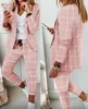 Women Two Pieces set Designer 2024 New Autumn Winter Fashion Printing Long-sleeved Cardigan Casual Small Suit