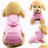 Abbigliamento per cani Dhs Stock Vestiti per animali domestici per cani di piccola taglia Abbigliamento Cappotto caldo Cucciolo Vestito Grandi felpe con cappuccio Chihuahua Fy3690 C0417 Consegna di goccia Dhbah