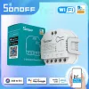 Controle SONOFF DUAL R3 2 Gang Dual Relay Module DIY MINI Smart Switch Power Metering Smart Home Control Via eWeLink Alexa Google Home