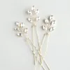 Hårklipp enkla strass hårnålar uformade pinnar gafflar glänsande kristallblad hårklipp för brud bröllop smycken tillbehör