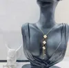 Новые дизайнерские ожерелья с подвесками для женщин 4/четырехлистный клевер-медальон ожерелье Высококачественные колье-цепочки ювелирные изделия из 18-каратного золота подарок для девочек 1BJS PFHR