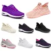 Nieuwe mannen dames schoenen wandelen Running Flat Shoes Soft Sole Fashion Purple White Black Comfortabele sportkleur Blokkering Q100-1 GAI