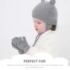 Berets Children's Beanie winddichte breien hoed baby cartoon haak katoenen handschoenen gebreid