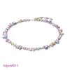 16tf Pendant Necklaces Swarovski Necklace Designer Women Top Quality Flowing Light Colorful Candy Element Crystal Rainbow White