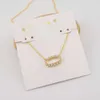 Designer Kendras Scotts Necklace Ks Jewelry k Ks Jewelry Simple and Exquisite Elisa Frame Oval Zirconia Short Necklace Neck Chain Collarbone Chain