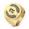 Clusterringen LETAPI Punk Vintage Bloem Bruiloft Sieraden Cadeau Goud Kleur Letter Woord Ronde Roestvrij Stalen Ring Voor Vrouwen