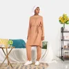 Roupas étnicas Musselina Tops Calças Conjuntos para Mulheres Soltas Mangas Compridas Dubai Médio Oriente África Vestido Conjunto Moda com Cinto Feminino