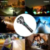 Lanternas portáteis Super Brilhante Lanterna Grande Luz Forte LED USB Recarregável Caça Tática Bateria Embutida Flash