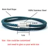 Bracelets de charme 2024 Bracelet Fabic Double Couche Géométrie Argent Couleur Aimant Boucle En Acier Inoxydable Braclet Pour Femmes Hommes Fil Rouge