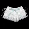 Shorts Layered Lace Shorts Women's Ribbon Flowers Ruffle Elastic Waist Cute Cake Shorts Lolita Sweet Girly Shorts Kawaii Clothes