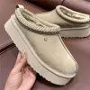 Mulheres Tazz Chinelos Tasman Fur Slides Clássico Ultra Mini Bota Plataforma Semente de Mostarda Slip-on Les Petites Camurça Mistura de Lã Conforto Botas de Designer de Inverno