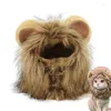 Cat Costumes Pet Lion Mane Wig Funny Cosplay Caps Fancy Hair Clothes Dress Turn Your Into A