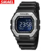 Smael Fashion Digital Watch女性防水バックライトマルチファンクライトリストウォッチスモールダイヤルLEDレディースウォッチRelogio Feminino 201114