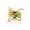 Cluster Rings 2024 S Unique Shaped Woman Wedding Party Bands Classical Gold Colour Cocktail For Womens Fashion Jewellery