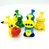 Colorful Silicone FrankenPug Water Pipe With Nine holes Glass Bowl Unbreakable bongs Hookah Waterpipe Bubbler Oil Rigs