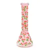 1pc,10in,Pink Glass Water Pipe,Borosilicate Glass Bottle With Colorful Luminous Cherry,Glow In Dark,Cute Cartoon Glass Bongs,Glass Hookah,Gifts That Girls Like