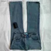 Jeans da donna Luxury pJeans Marchio Moda Blu Vita Strada Gamba larga Jean Pantaloni femminili Pantaloni in denim dritti 240304