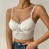 Canottiere da donna in pizzo sexy bellissimo retro in rete stile street tubolare corsetto canotta reggiseni in filo per le donne