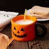 Canecas Copo de Abóbora Cerâmica Caneca de Café Decoração de Halloween Bebendo Óculos Leite para Aniversário Presente de Natal Home Office