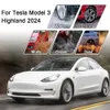 Uppgradera lera skyddsklaffar för Tesla Model 3 Highland 2024 Bakre protektor Antisand Splash Fender Accessories Biltillbehör Uppgradering