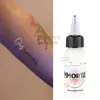 Inks 15 ml de tatouage fluorescent Encre Pigment semi-permanent Purple Lumière 7 Colours Micropigmentation Pigment Easy Coloring Body Painting