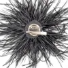 Broches plume broche plumes Corsages décorations en tissu autruche matériel épingles revers pour femme hommes