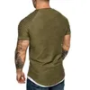 Men's Suits A3329 Summer Streetwear T-Shirts Mens Clothing M-3XL Casual Short Sleeve T Shirt Men Slim Fit Solid Shirts Tops Tee