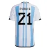 24 25 Argentina Home Away Jersey J.Aarez Soccer Jersyy