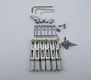 Chrome Single Headless Guitar Bridge Headless Fanned Fret Single Fixed Brass Fan Bridges for 6 String Electric Guitar8447410