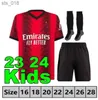 Voetbalshirts GIROUD Voetbalshirts voor volwassenen 2023 2024 AC THEO KESSIE KETELAERE voetbalshirts speler heren kinderkit Uniformi 16-2XLH2434