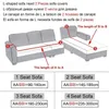 Capas de cadeira luz luxo cor sólida tecido sofá capa com tudo incluído seersucker saia capas de sofá para sala de estar 1/2/3/4 lugares