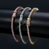 designer jewelry braceletDesigner Tennis Bracelets Bling Cubic Zirconia Mens Hip Hop Jewelry Round Full Diamond Women Bangle Jewelry