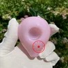 Neueste Rosa Pfirsich Rauchen Glaspfeifen Tragbare handgemachte Trockenkräuter Tabakfilter Löffel Schüssel Innovative Handpfeifen Zigarettenspitze DHL