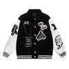 Designer mens jacket coat spring autumn hoodie fashion button embroidery patch stripe patchwork color M-XL 11