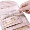 Sacs de rangement personnalisés nom initial bijoux organisateur sac voyage essentiels collier boucles d'oreilles bagues portable rouleau pochette cadeau d'affichage