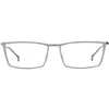 Zonnebrilmonturen Persoonlijkheid Puur Titanium Brillen Vrouwen Ultralight Superelastische Vierkante Mode Bril Voor Mannen Bijpassende Optische Lenzen