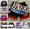 Philadelphia03903976ers039039mens Basketbol Şortları Sadece Don Mitchell ve Ness ile Pocket Zipper Sweetpants 9861353