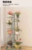 Andra trädgårdsbyggnader Flower Rack vardagsrum Golvjärnlagringsstället Stand Outdoor Maceteros de Madera Maceteros Para Plantas de Interiör YQ240304