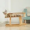 Matten Massief Houten Kattenbed Huisdier Hangende Fancy Schommelstoel Kat Hangmatten Huisdier Lounger Kussen Huisdier Slapen Schommelhuis