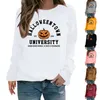 Camicette da donna Felpa con cappuccio francese Felpa Halloweentown T Shirt Felpe vintage Halloween Maglioni lavorati a maglia da donna