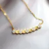 Designer Honeycomb Necklace 18K electroplated rose gold fashion clavicle chain Honeycomb pendant Smile a word necklace