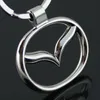 5 teile/los Mode auto logo schlüsselanhänger Mazda auto logo schlüsselanhänger wolfram und leder schlüsselanhänger auto zubehör keyrings161b