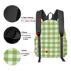 Sac à dos vert blanc Plaid femmes homme sacs à dos étanche multi-poche école pour étudiant garçons filles ordinateur portable livre Pack Mochilas