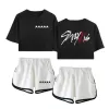 Sets Kpop Stray Kids 5 Star Ladies Tracksuit Two Piece Set Women Top and Shorts Casual Sportswear 2pcs Oufits Straykids Clothes