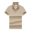 Klasik tişört erkek polo gömlek tasarımcısı yaz erkek gömlek lüks marka bej iş gündelik tee İngiltere tarzı gömlekler adam üstleri kıyafetler asya boyutu m-xxxl